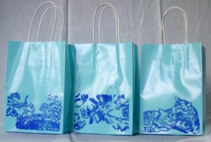 small blue gift bags