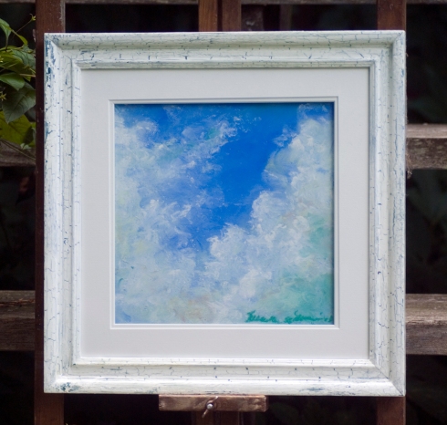 April Cloud Study framed original pastel.
